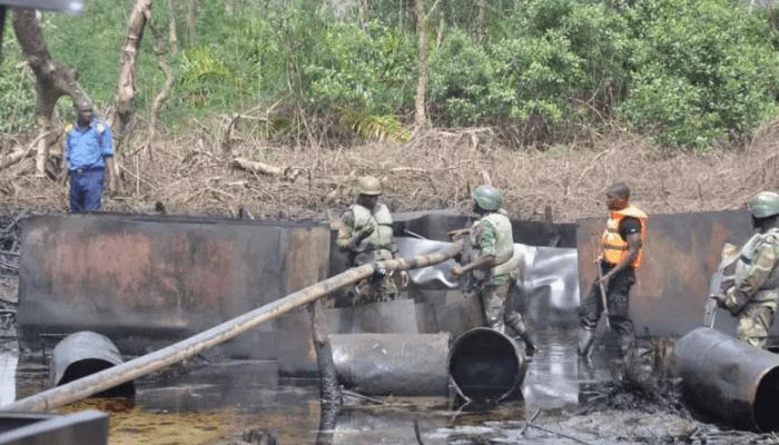 Troops Arrest 28 Suspected Oil Thieves, Seize 290,000 Litres of Petrol in Niger Delta