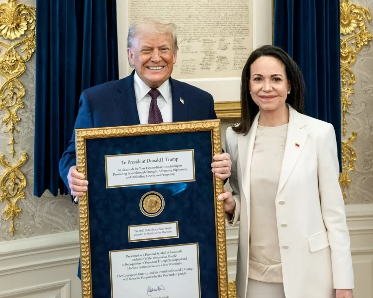 Trump Praises Venezuela’s Machado For ‘Wonderful’ Nobel Prize Gesture
